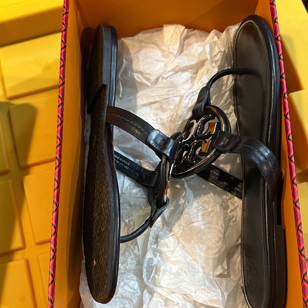Tory Burch Navy Sandals